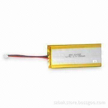 Lithium Polymer Battery with 3.7V Nominal Voltage and 2,500mAh Capacity